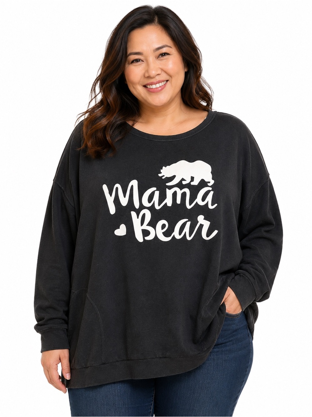 Mama Bear Graphic Pullover – Women’s Black – One Size (See Measurements)